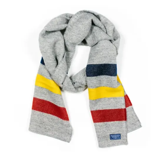 Revival Stripe Scarf in Gray Multi