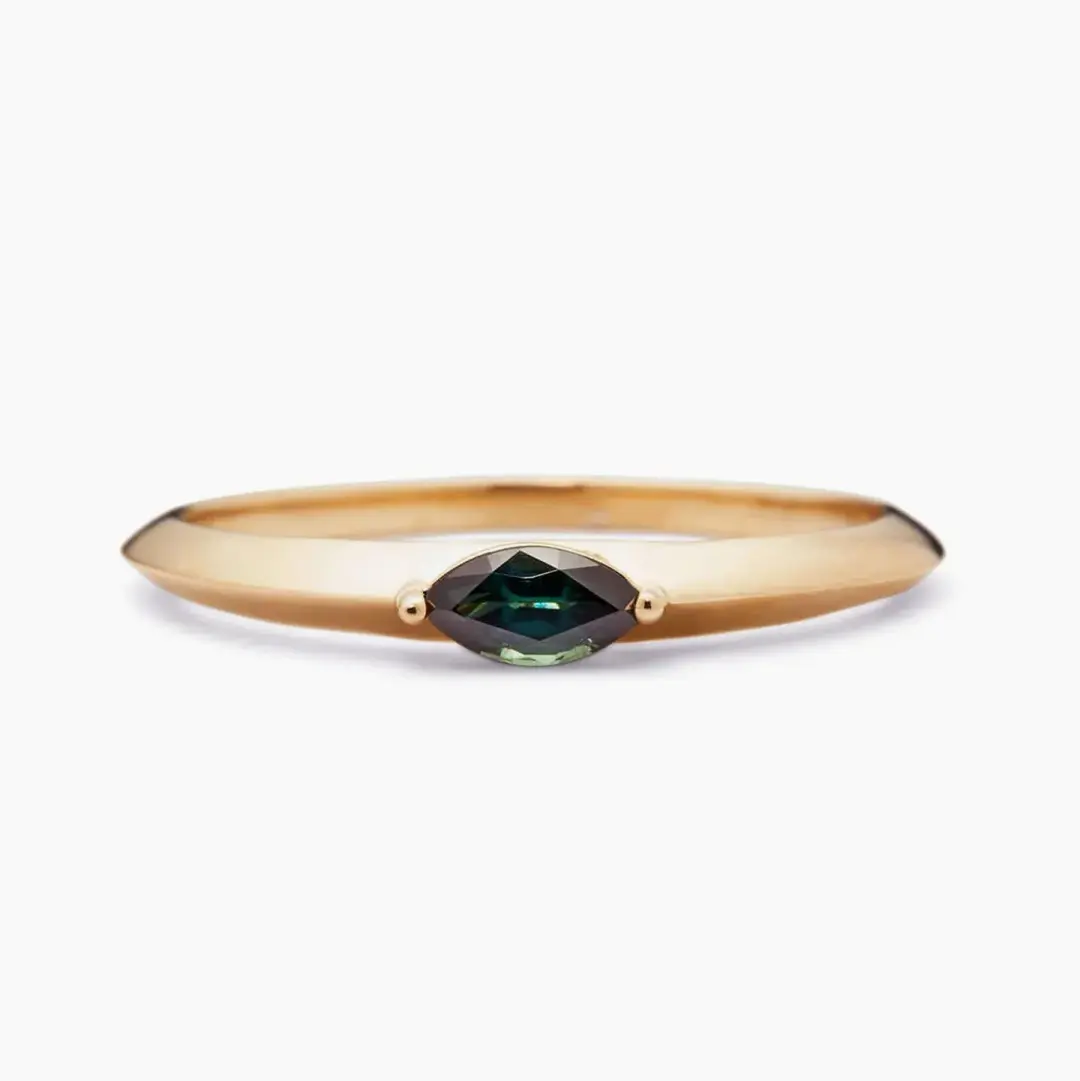 Flora Ring with Marquise Sapphire - Size 7