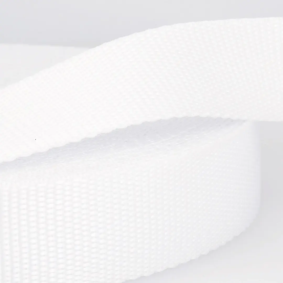 25mm Polypropylene Webbing in White