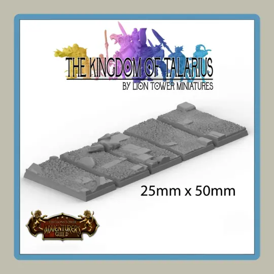 25x50mm Bases 5 Pack