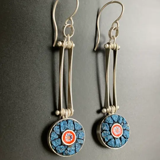 Blue Bright Spot Earrings