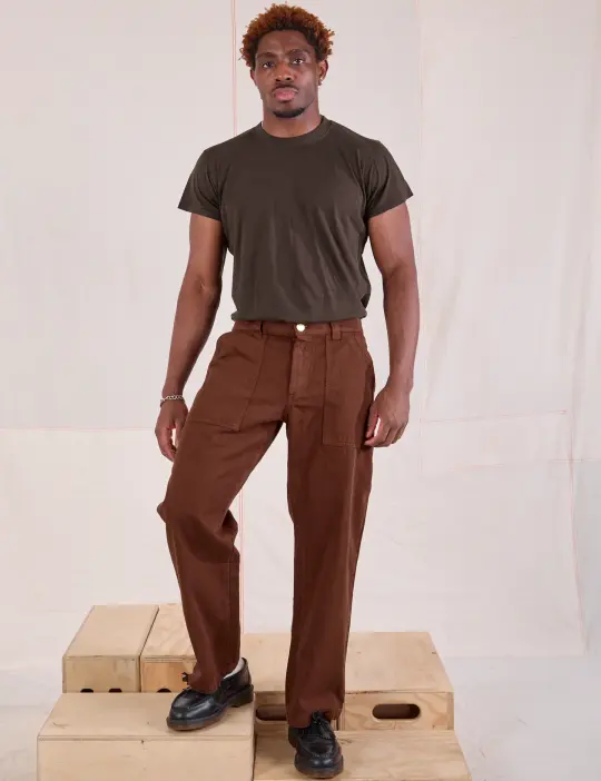 Mid-Rise Work Pants - Fudgesicle Brown