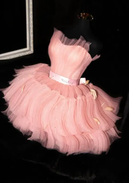 Charming Pink Homecoming Dress , Tulle Smooth Sweet Corset Short Prom Dress RS1763