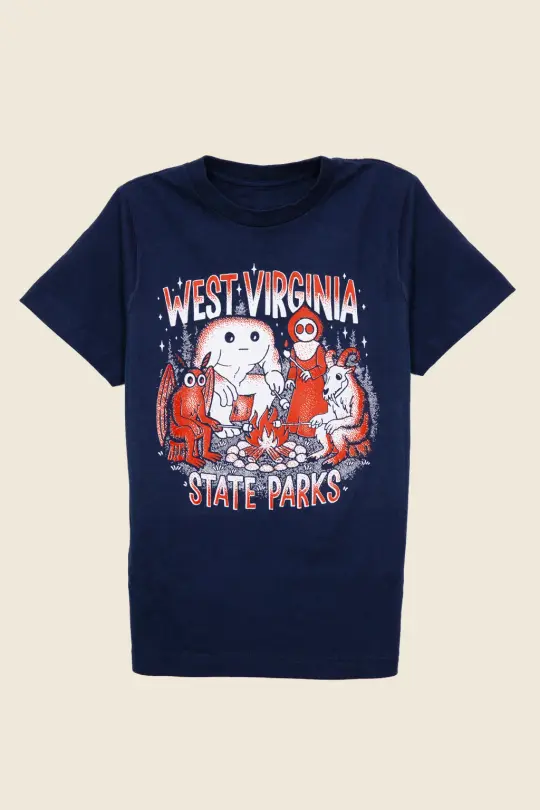 WV State Parks: Cryptid Campfire Kids Tee