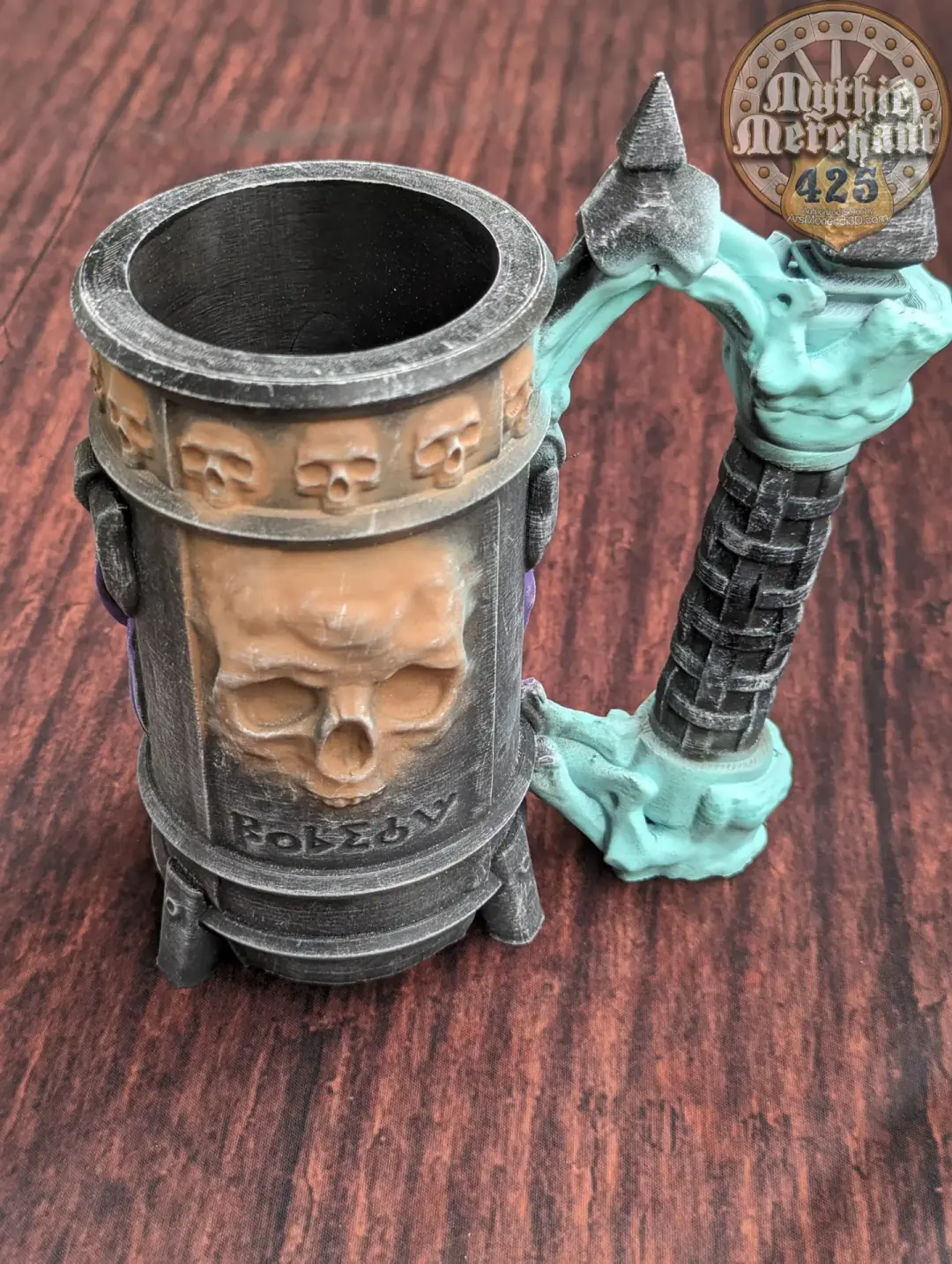 Necromancer 3D Printed Can Holder- Mythic Mugs Collection by Ars Moriendi 3D- Embrace the Dark Arts!
