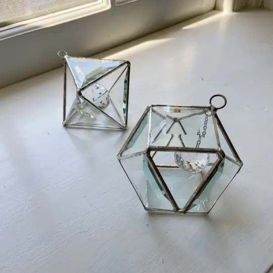 Disco Ball Suncatcher - Squares and Triangles