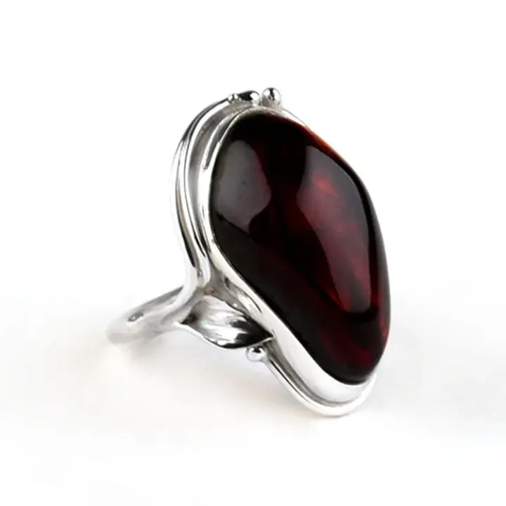 Artisan Cherry Amber Ring