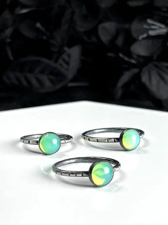 7mm Uranium Glass Rings
