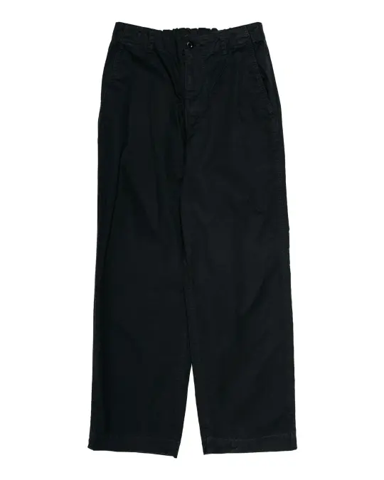 Sage de Cret CO High Density Chino Cloth Wide Work Pants Black