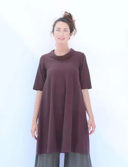 Low Cowl Wanderer Short Dress