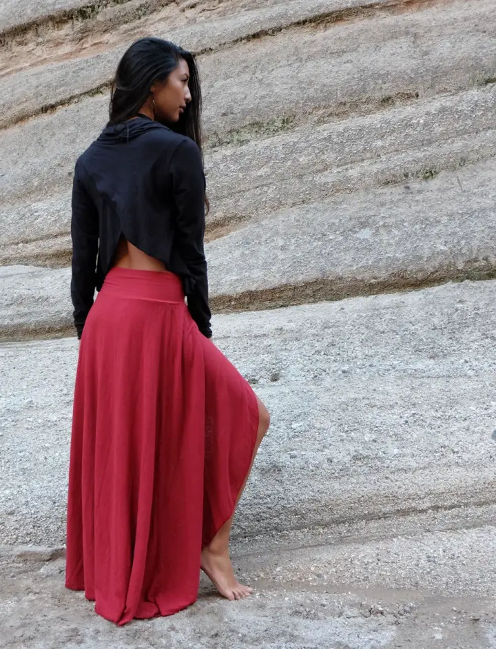 Petal Front Long Skirt
