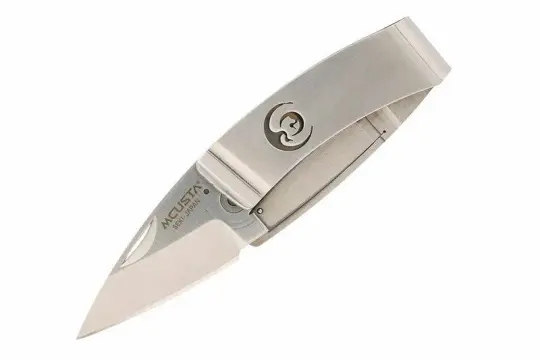 Mcusta Kamon Crane Money Clip AUS-8 Stainless 2.9" Folding Knife