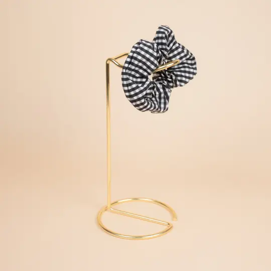 Black Gingham - Scrunchie