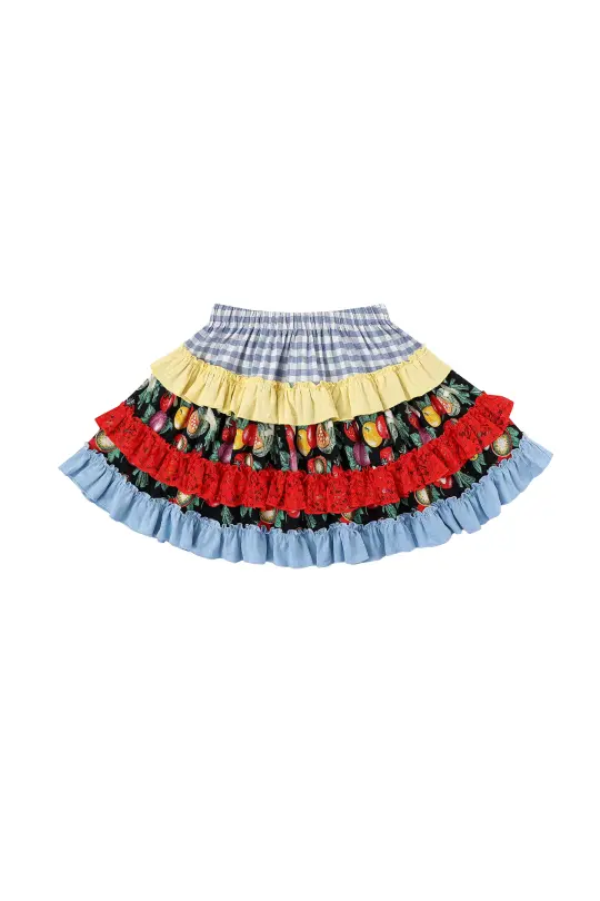 Scrap Ruffle Mini Skirt