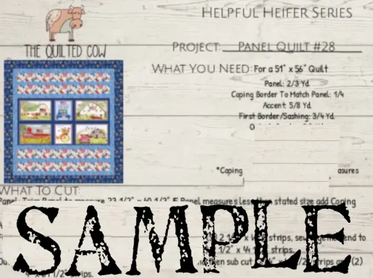 Helpful Heifer Panel Quilt #28