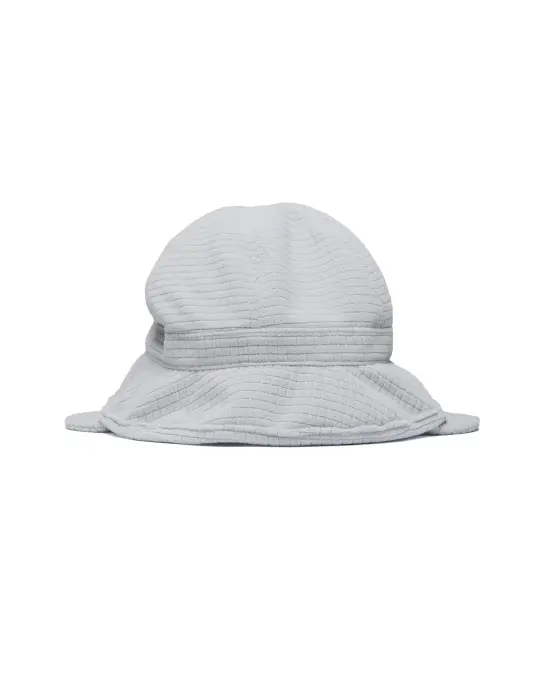 Found Feather Winter Safari Hat Quilted Polar Fleece Grey