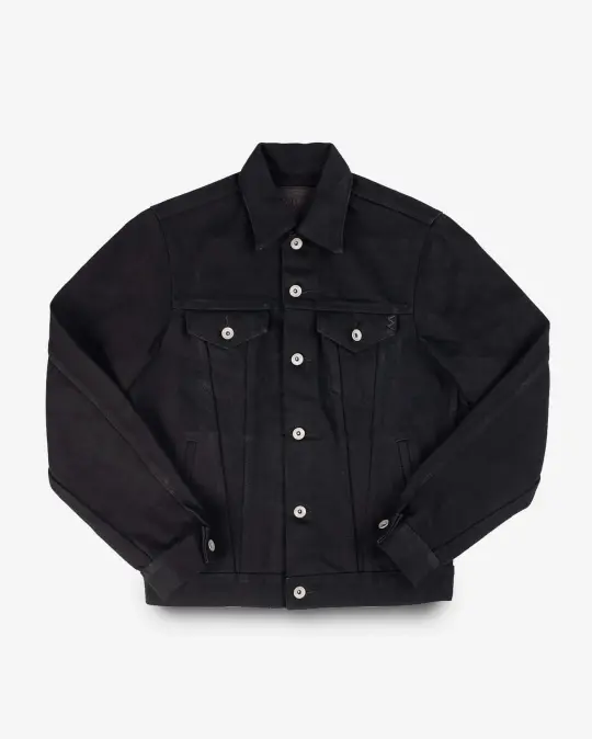 21oz Non-Fade Denim Modified Type III Jacket - Superblack