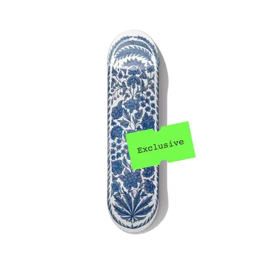 Chinoiserie Floral Cannabis Skateboard Wall Art