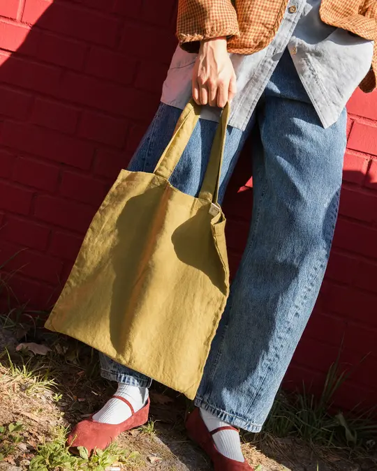 Book Lover's Linen Tote Bag