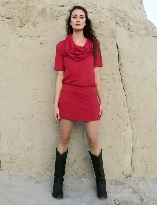 Super Cowl Brooke Banded Simplicity Mini Dress