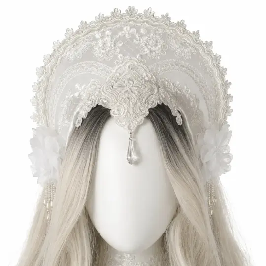OHMYGOTH HALO HEADDRESS (WHITE)