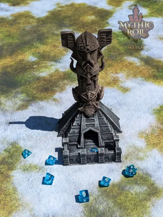 Viking 3D Printed Dice Tower - Mythic Roll Collection by Unchained Games - Channel your might in each roll!