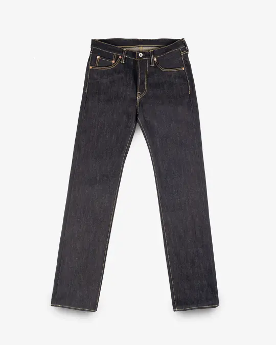 25oz Selvedge Denim Slim Straight Cut Jeans - Indigo