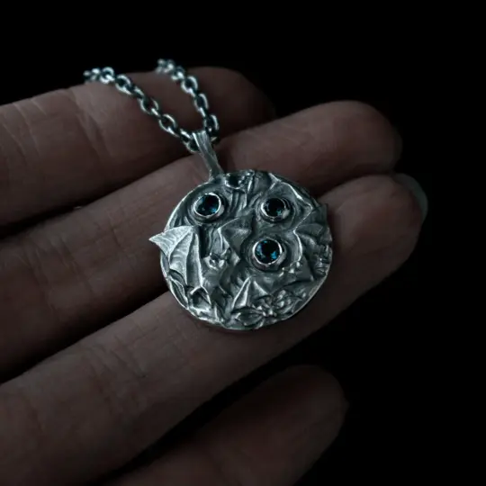 Night Garden Pendant - London blue topaz (MTO)