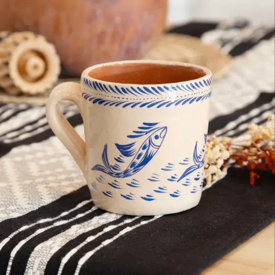 Peces de Capula Hand-Painted Mug