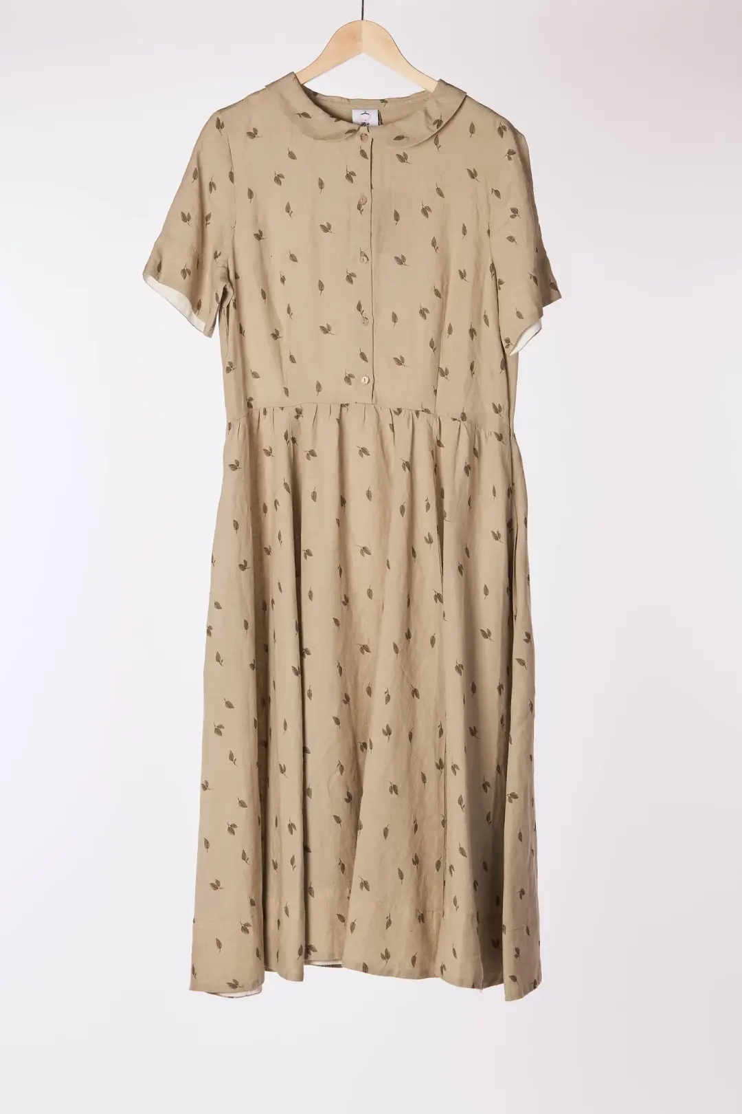 Classic Dress, Short Sleeve, Leaf Dance
