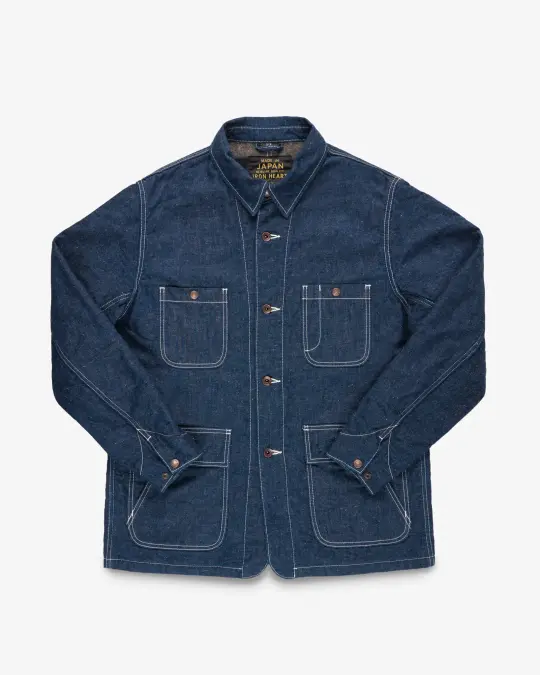 10oz Selvedge Denim Blanket Lined Chore Jacket - Indigo