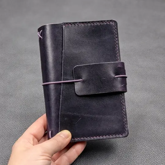 POCKET Traveller's Notebook | Eggplant Purple 'Live Edge', No. 11