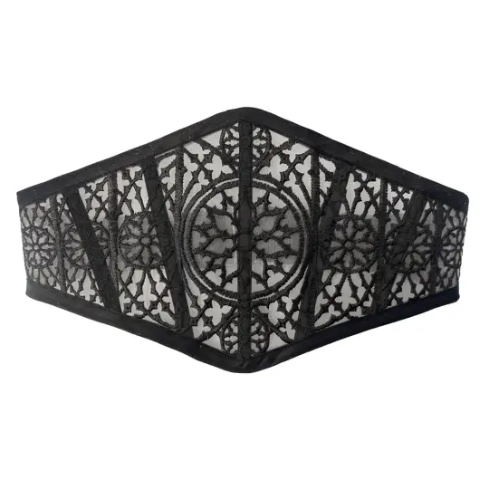 MIDNIGHT MESH CORSET BELT (BLACK)
