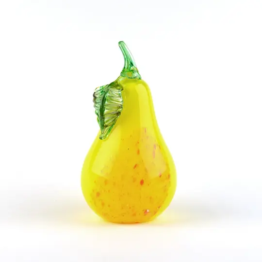 Art Glass Delicious Yellow Pear