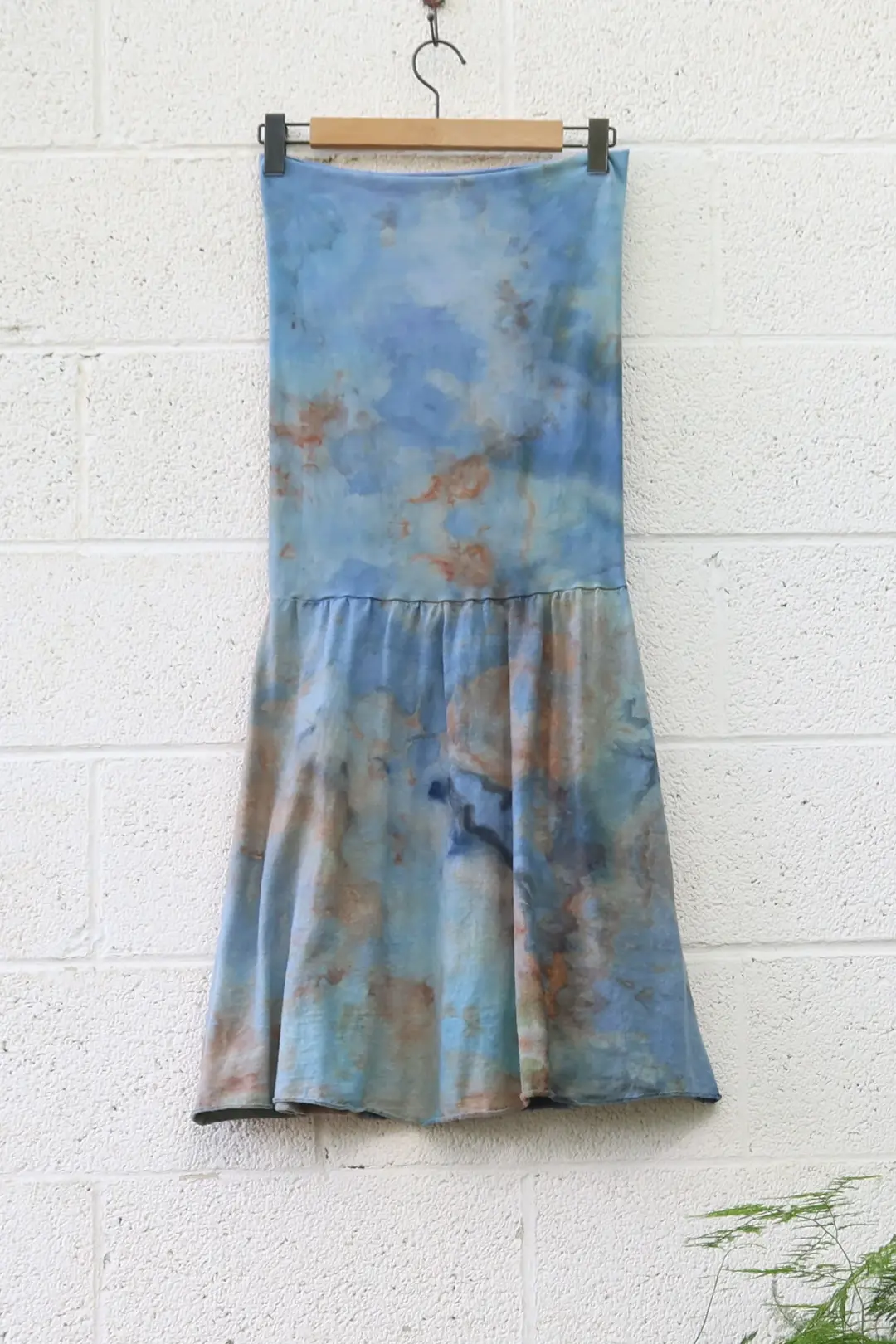 OOAK - Love Me 2 Times Simplicity Short Dress / L / Light Hemp / Ice Dye (288)