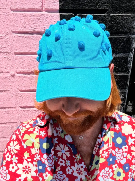 Pom Pom Hat - Blueberry