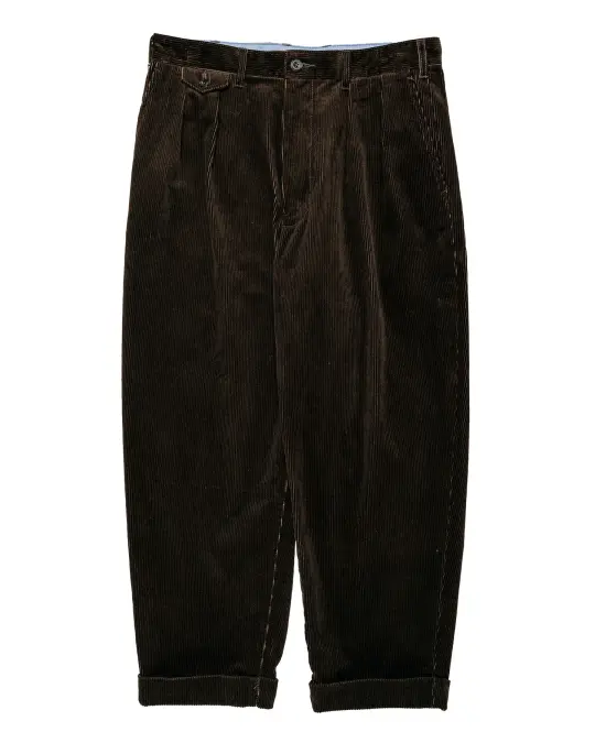 Beams Plus 2Pleats Corduroy Dark Brown