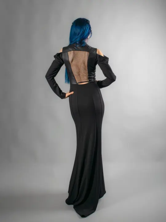 PT-AF 36 EU size Black mermaid dress with mesh back