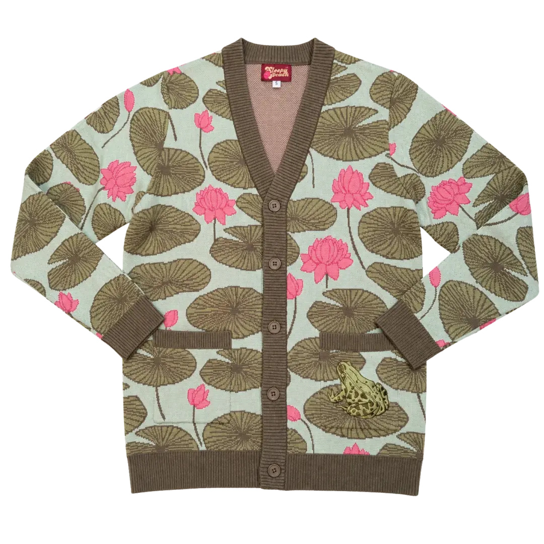 Lily Pad with Frog Cardigan
