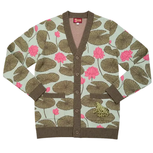 Lily Pad with Frog Cardigan