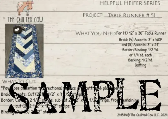 Helpful Heifer Table Runner #51