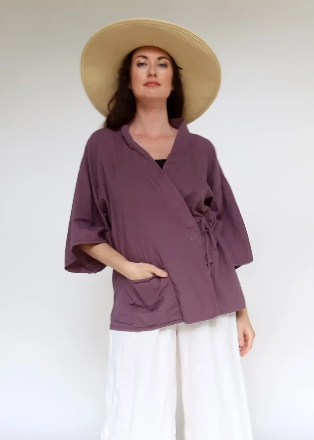 SAMPLE SALE - Ryokan Shirt / 2XS-S / Hemp Linen / Shiitake (64)