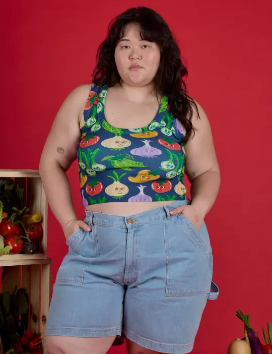 Cropped Tank - Veggie Village *FINAL SALE*