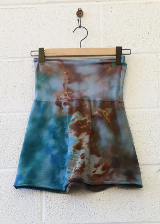 OOAK - Mini Skirt  / S / FRENCH TERRY Hemp/Organic Cotton / Ice Dye (182)