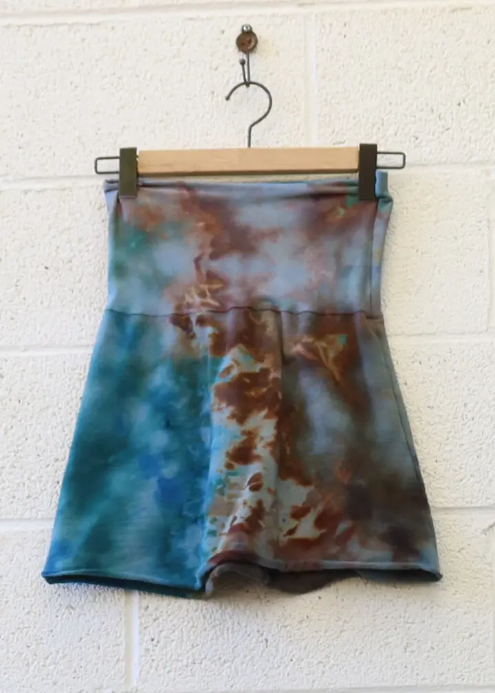 OOAK - Mini Skirt  / S / FRENCH TERRY Hemp/Organic Cotton / Ice Dye (182)