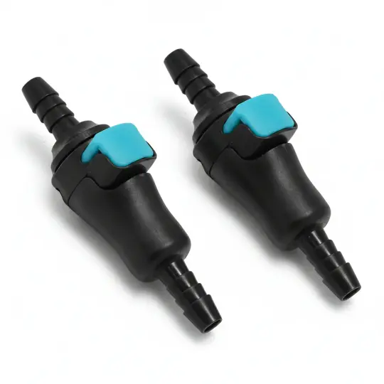 Drink Tube Quick Connect 2-Pack. Available for 1/4" ID or 5/16" ID Tubing.