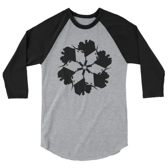 Unisex AK Spiral 3/4 Sleeve - Black/Gray