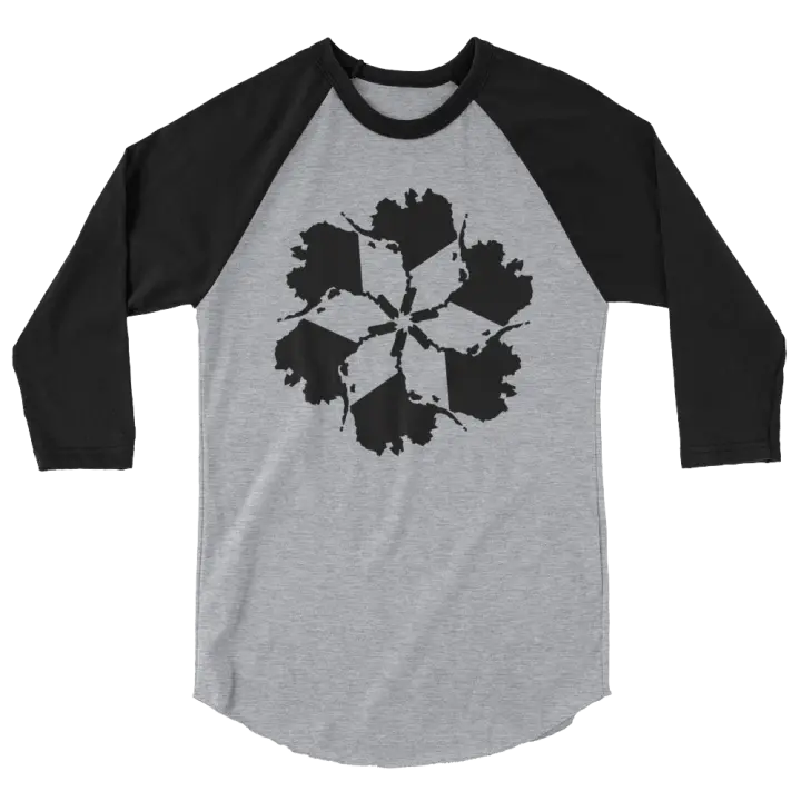 Unisex AK Spiral 3/4 Sleeve - Black/Gray