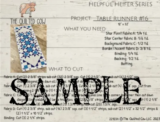 Helpful Heifer Table Runner #16