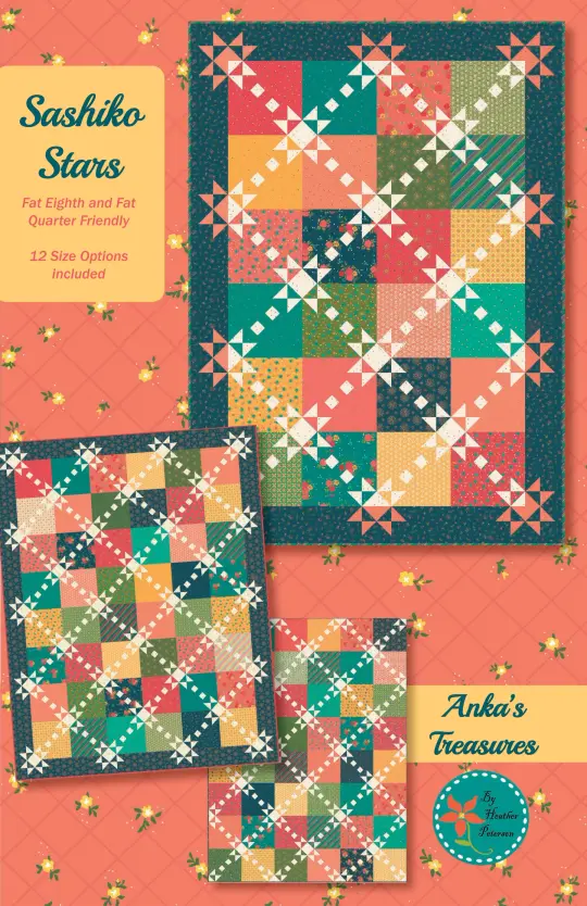 Sashiko Stars Paper Pattern
